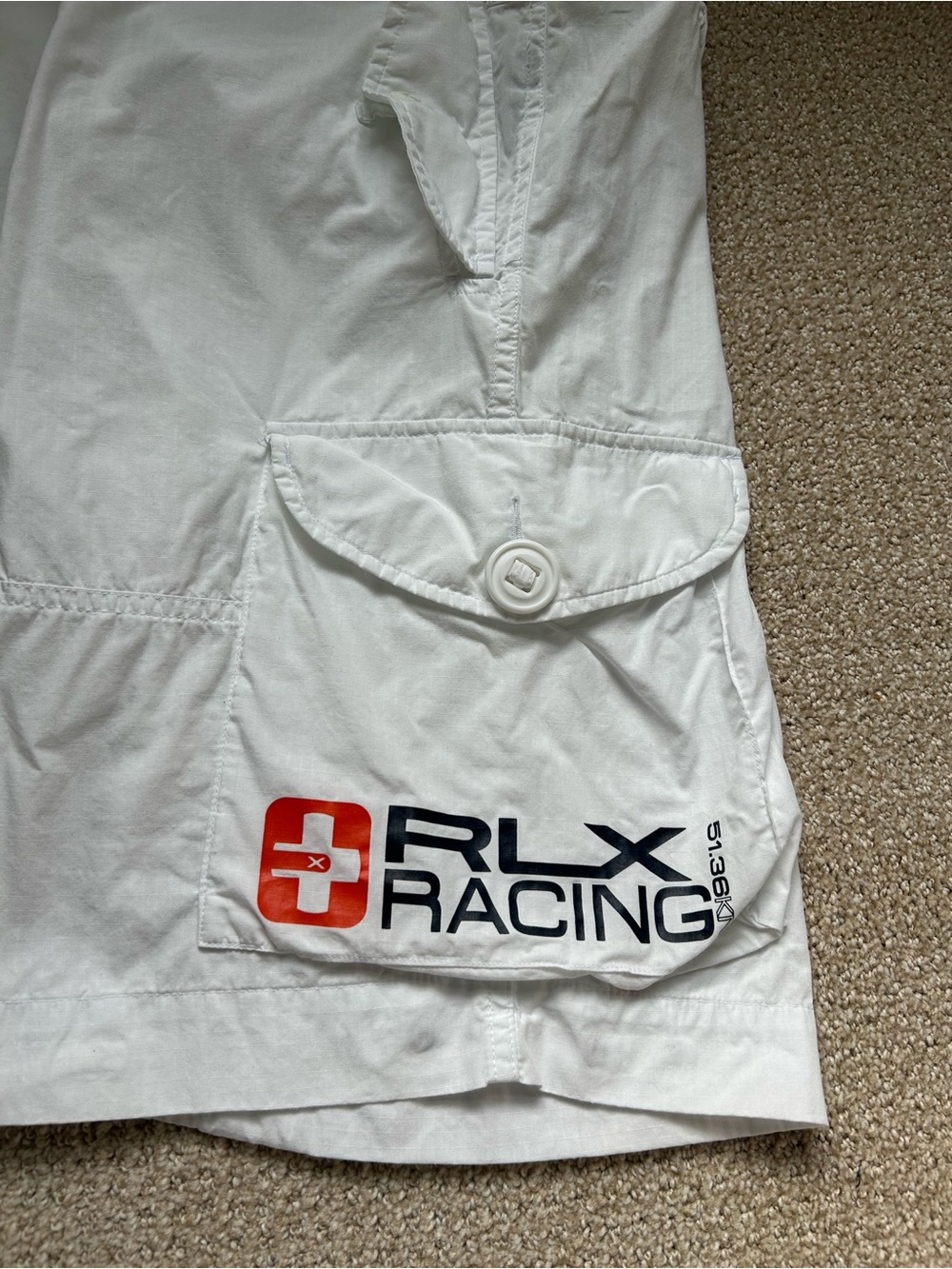 Ralph Lauren RLX Racing White Cargo Shorts size 36 Waist